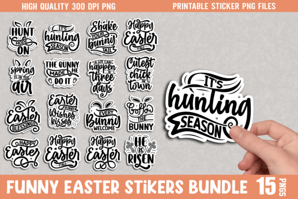 Download Funny Easter Sticker Bundle - Premium Resources