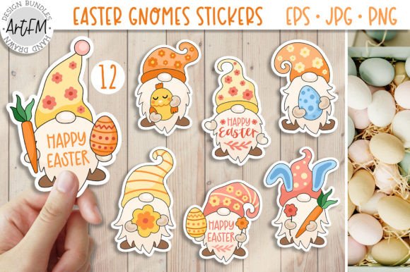 Download Easter Gnomes Sticker Pack Template - Premium Resources